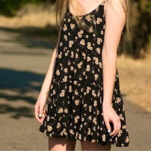 Brandy Melville Black Jada Daisy Dress OS